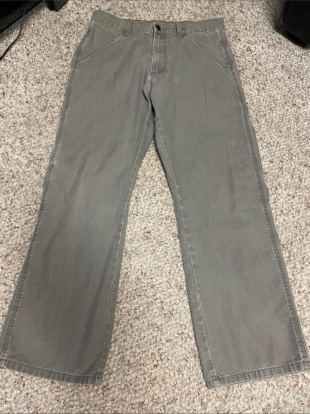 Vintage 90s rustler high rise wide leg olive carpenter jeans